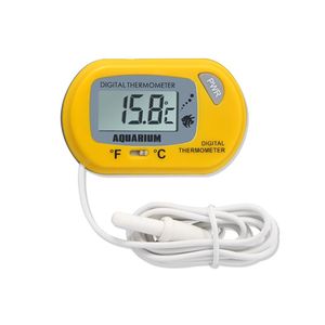Digitales LCD-Fischbecken Aquarium Meerwasser Thermometer Temperatur Aquarien Thermometer - Gelb