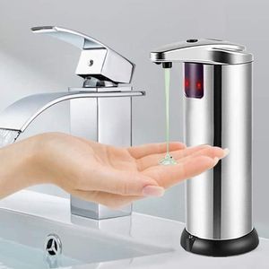 Automatischer Sensor Wasserhahn Infrarot Seifenspender 500ml Silver 