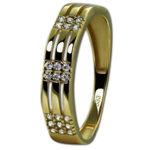 GoldDream Gold Ring Sparkle Gr.58 Zirkonia weiß 333er Gelbgold GDR534Y58