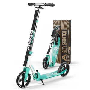 Apollo XXL Wheel Scooter - Phantom Pro City Scooter | Klappbarer City Roller für Kinder | Höhenverstellbar, Tretroller für Erwachsene | Cityroller ohne LED Rollen | Leichter Kinderroller - mint