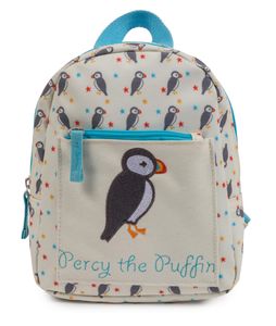 Pink Lining Mini Backpack Percy the Puffin