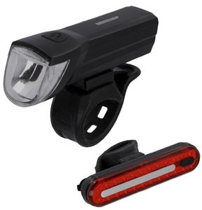 FISCHER Fahrrad-Akku-LED-Beleuchtungs-Set 30 Lux