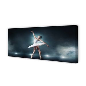 Leinwandbild 125x50 Wandkunst Weiß Ballettkleid Frau