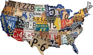 Moritz plechová značka 59 x 39 cm USA Amerika mapa číselné tabuľky dekorácie kovová značka retro vintage retro výroky vtipné