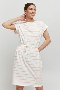 b.young BYPANDINNA STRING DRESS - Damen Freizeitkleid Kleid mit U-Boot Ausschnitt Kurzarm aus Baumwolle mit Stretch-Anteil