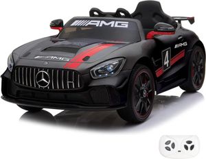 Kinder Elektroauto 12V - Mercedes AMG GT4 - 1 bis 6 Jahre - mit Fernbedienung - Schwarz Kinder Elektroauto 12V - Mercedes AMG GT4 - 1 bis 6 Jahre - mit Fernbedienung - Schwarz
