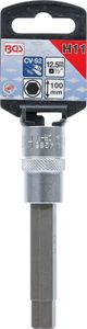 BGS bitová zásuvka s dĺžkou 100 mm štvorcový pohon 12,5 mm (1/2") šesťhranná zásuvka 11 mm - 4266