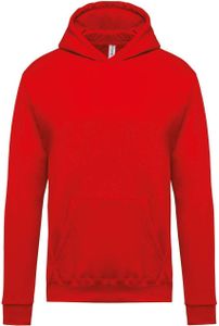 Kariban Jungen Hoodie Langarm Pullover Sweatshirt Kapuzenpullover, Größe:8/10, Farbe:Rot