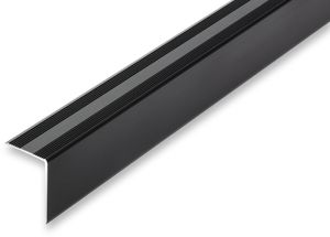(20,98EUR/m) 30 x 42 x 1500 mm Treppenwinkel schwarz selbstklebend Treppenkantenprofil Treppenkante Alu Winkel