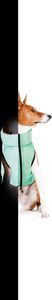 AiryVest LUMI, Reflektierende Hundejacke mit Tasche, Wasserdicht Hundekleidung, Hundemantel, Windichte,  Koralle + Grau, S: 35x37x46 cm