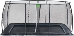 EXIT Dynamic ebenerdiges Trampolin 275x458cm mit Sicherheitsnetz - schwarz