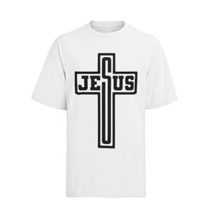 Świetny t-shirt męski z bawełny organicznej katolicki Jezus jest Królem Bóg Biblia Miłość Modlitwa Kościół Wiara Różaniec