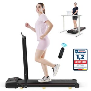 Walking Pad/Laufband für Zuhause klappbar–3-in-1 Laufband mit Haltegriff, leise für Schreibtisch &Home-Office, Senioren& Reha geeignet– FunLife F1 rot