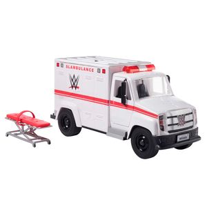 WWE Wrekkin' Slambulance Fahrzeug mit rollenden Rädern und 8+ Teilen