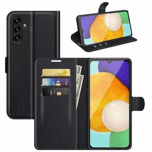Pre Samsung Galaxy A13 5G / A04S mobilný telefón Peňaženka Premium Ochranné puzdro kryt prípady  príslušenstvo Black