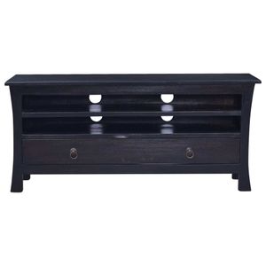 vidaXL TV-Schrank Hellschwarzer Kaffee 100x30x45cm Massivholz Mahagoni