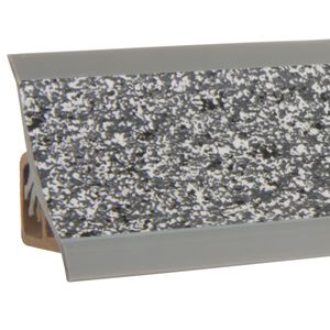 HOLZBRINK Küchenabschlussleiste Granit dunkel Küchenleiste PVC Wandabschlussleiste Arbeitsplatten 23x23 mm 150 cm