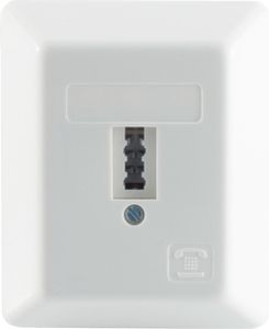 Telefon-Anschlußdose TAE U Universal F+N weiß AP