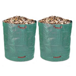 Schramm® 2 Stück Gartensäcke 500L Grün Polypropylen Gewebe PP Gartensack Garten Sack Säcke Big Bag