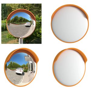 vidaXL Dopravní zrcadlo vypouklé venkovní oranžové Ø30 cm Polykarbonát - Dopravní zrcadlo - Panoramatické zrcadlo - Vypouklé zrcadlo