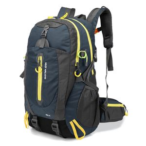 40L Wasserfester Reiserucksack Camp Hike Daypack Trekking Climb Back Bags, Dunkelblau