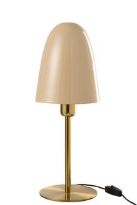 Tischlampe Metall Beige/Gold