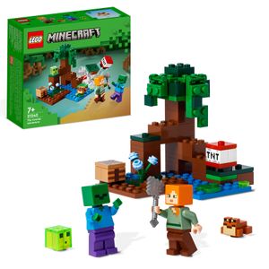 LEGO 21240 Minecraft Das Sumpfabenteuer Set, Spielzeug mit Figuren mit Alex- und Zombie-Figuren im Biom, Geburtstagsgeschenk für Kinder ab 8 Jahren