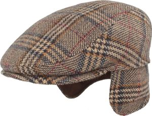 Bullani warme Tweed-Schiebermütze aus Wolle mit Ohrenschutz