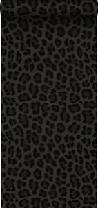 Origin Wallcoverings Tapete Leopardenmuster Dunkelgrau und Schwarz - 347803 - 0,53 x 10,05 m