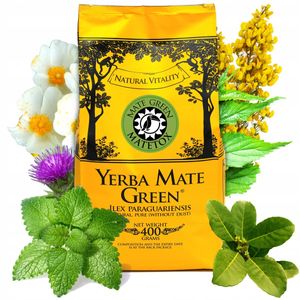 Mate Green Tee Matetox Detox 400 g| Brasilianisches yerba mate mit Brennnesselblättern und Zitronenmelisse gereift luftgetrocknet rauchfrei Mate Tee