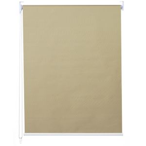 Rollo HWC-D52, Fensterrollo Seitenzugrollo Jalousie, 120x230cm Sonnenschutz Verdunkelung blickdicht  beige