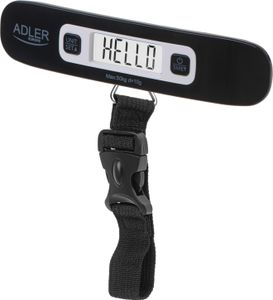 Adler | Cestovní váha na zavazadla | AD 8190 | Maximální hmotnost (nosnost) 50 kg | Přesnost 10 g | Černá