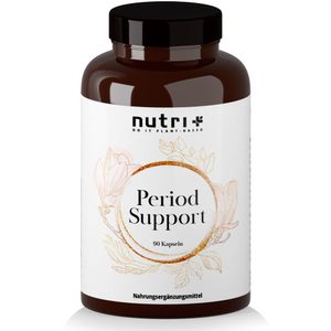 nutri+ Period Support Kapseln - Nahrungsergänzung für Periode und Menstruation - rein pflanzlich - mit Frauenmantel