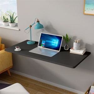 Wandklapptisch Schreibtisch Tischplatte 80x50cm Klapptisch Küchentisch für Wand,Arbeitszimmer Schwarz