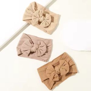 3 Stück Baby-Turban-Stirnband für Neugeborene,Schleife Dekoration, Baby-Stirnbänder, Baby-Mädchen-Bögen, weiche Schleife,elastische Haarbänder