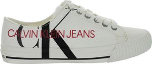 Calvin Klein Ivano Turnschuhe Männer weiß Stoff leicht 44