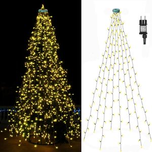 3m LED Weihnachtsbaum Lichterkette mit Timer und 8 Lichtmodi Christbaumbeleuchtung Lichternetz für Christbaum Weihnachten Party Deko