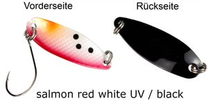 FTM Spoon Hammer Blinker 3,2g - Forellenblinker, Farbe:salmon red white UV/black