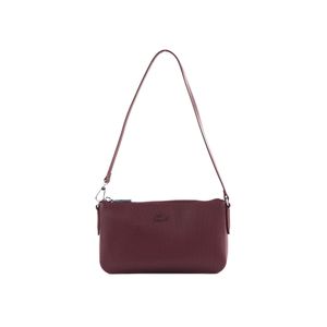 LACOSTE Leder Schultertasche Abendtasche Chantaco Classics Shoulder Bag Zin weinrot LACOSTE Leder Schultertasche Abendtasche Chantaco Classics Shoulder Bag Zin weinrot
