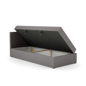 MEBLITO taštičková postel Menorca mini basic postel se zásuvkami matrace H3 levá 100x200 cm šedá (Lux 06)