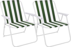 2'er Set Campingstuhl Stoff Oxfort Metall verschiedene Farben