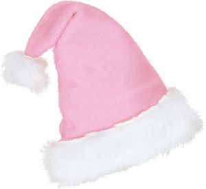 narrenwelt narrenwelt narrenwelt Nikolausmütze rosa edel Plüsch mit Bommel Nikolaus Mütze Weihnachtsmütze Einheitsgröße