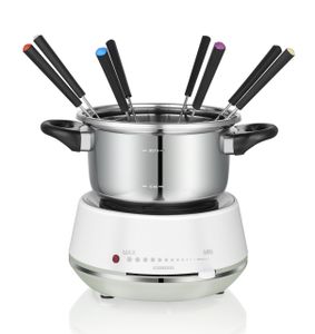Melissa 16310230 elektrisches Fondue für 8 Personen 2 Liter Inhalt 1200 Watt Power mit Saucenring und regelbarer Temperatur Melissa 16310230 elektrisches Fondue für 8 Personen 2 Liter Inhalt 1200 Watt Power mit Saucenring und regelbarer Temperatur