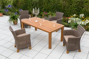 Merxx 9tlg. Toskana Gartenmöbelset, natur - 4 Sessel + 4 Kissen, 1 Tisch - Farbe: natur - Maße: Sessel: 65 x 66 x 89 Tisch: 185 x 90 x 75; 4x 28400-211 + 1x 23135-011 Merxx 9tlg. Toskana Gartenmöbelset, natur - 4 Sessel + 4 Kissen, 1 Tisch - Farbe: natur - Maße: Sessel: 65 x 66 x 89 Tisch: 185 x 90 x 75; 4x 28400-211 + 1x 23135-011