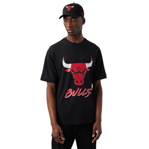 New Era NBA Chicago Bulls Script Mesh Tee 60284738, t-shirts, Herren, Schwarz, Größe: XL