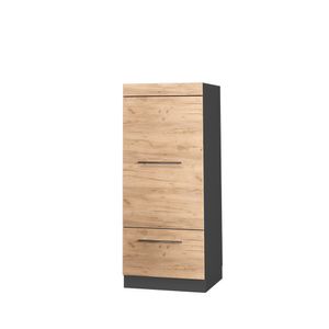 Vicco Mikrowellenschrank Fame-Line, 60 cm, Goldkraft Eiche/Anthrazit