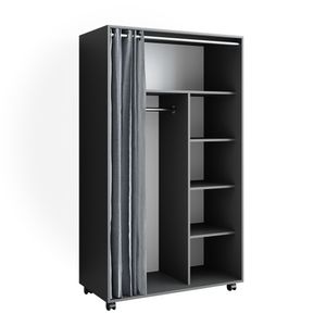 Vicco Kleiderschrank Doros, 100 x 168 cm, Grau