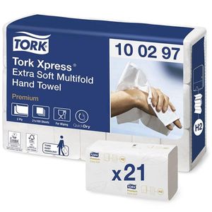 Tork 100297 Xpress extra weiche Multifold Handtücher Premium hochweiß für Tork H