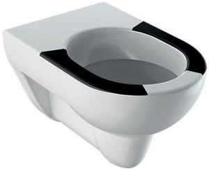 Geberit Wand-Tiefspül-WC RENOVA mit gekennzeichneten Sitzflächen weiß