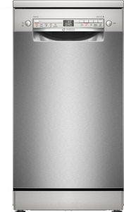 Bosch SPS2HKI42E Serie 2 Standgeschirrspüler, 45 cm breit, 10 Maßgedecke, Silence on demand, Extra Trocknen, Silver Inox